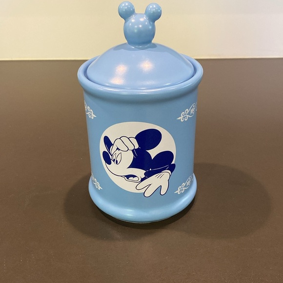 DONATED ❌Mickey Mouse and Minni Mouse Blue Ceramic Cookie Jar - Picture 3 of 9